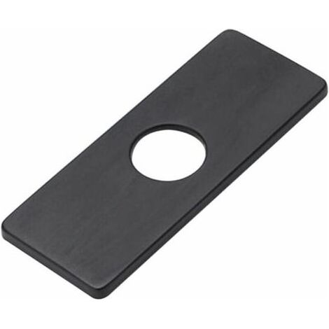 Plaque de trou d'évier de cuisine 1 pièce noire, rosace de robinet en nickel brossé pour lavabo et salle de bain, cache-trou universel pour robinet de lavabo