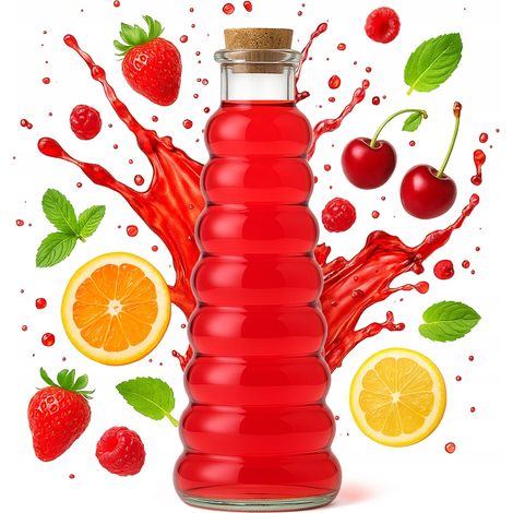 VERONA Bottiglia in vetro da 380 ml Caraffa per acqua, succhi di frutta, alcolici, liquori, olio d'oliva