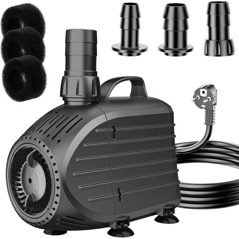 Biling Teichpumpe Filterpumpe 4500 L/H Ultra Leise Springbrunnen Pumpe Schutz vor überhitzung Funktion, Wasserpumpe Tauchpumpe Mit 3m Kabel für Fontänen Brunnen und Wasserspiel Hydroponik-Systeme (1/5)