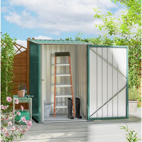 Armario jardín metálico con puerta con cerrojo OKMYHOME (1/5)