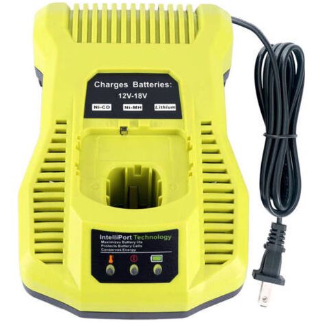Chargeur P117, compatible avec les batteries lithium Ryobi 12 V, 14,4 V, 18 V et les chargeurs de batteries NiMH NiCd (1/4)