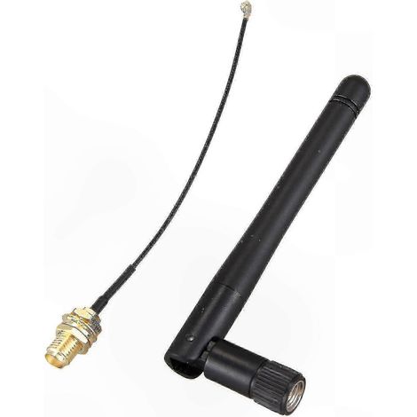 433-MHz-3-dBi-Antenne, wasserdichte Gummiantenne, RP-SMA-Stecker, IPX-auf-SMA-Kabel, Verlängerung für GSM LoRaWAN, hohe Verstärkung, wetterfester Adapter (1/5)