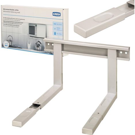 Support mural pour micro-ondes, porte micro-onde, 27 x 47 x 5 cm Blanc