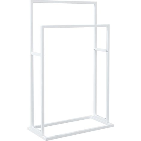 Portasciugamani Autoportante Bianco 48x24x78,5 cm in Ferro vidaXL