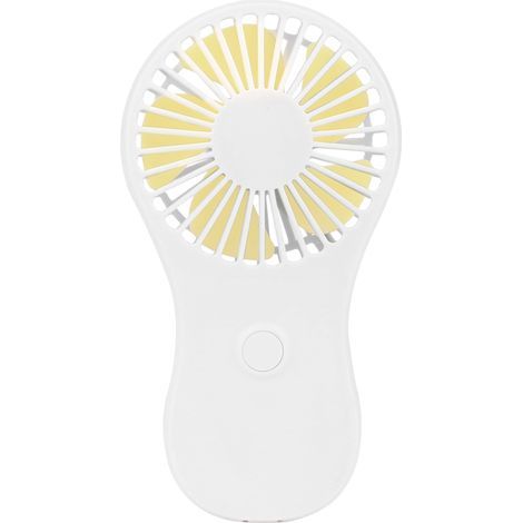 Mini ventilateur portable à main avec 3 piles AAA, 2 vitesses, alimentation USB, idéal pour les voyages, le bureau, la maison et la chambre.-AquaForge