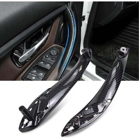 Compatible con BMW Serie 3 F30, F31, F34, F80, manija interior izquierda + manija de puerta derecha para Serie 4 F32, F33, F36, F82, F83 (fibra de carbono) (1/4)