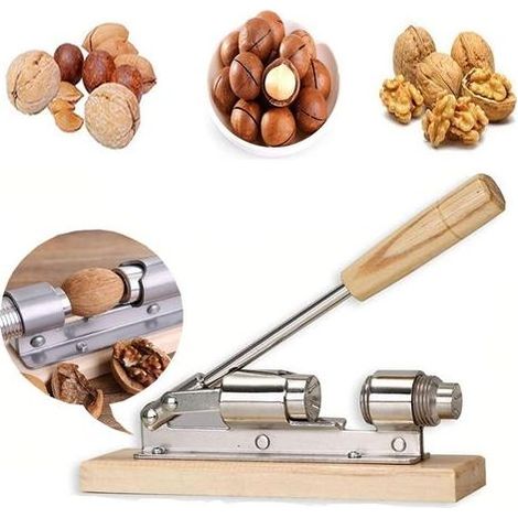 Casse-Noisette Manuel,Casse Noisette Noel,Ouvre-écrou Cuisine,Casse Noix en Bois,Casse-Noisette,Machine Casse Noisette,Utilisé pour Noisettes, Amandes, Noix du Brésil ou Écrous(1pcs) (1/5)