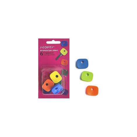 COPRICHIAVE IN PLASTICA COLORI ASSORTITI BL 6 PZ Q.TA 12