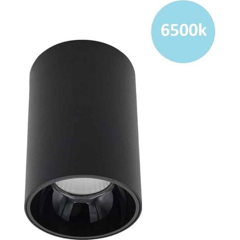 Faretto led da soffitto 20W cilindro nero in alluminio plafoniera lampada moderna luce calda naturale bianca Bianco freddo
