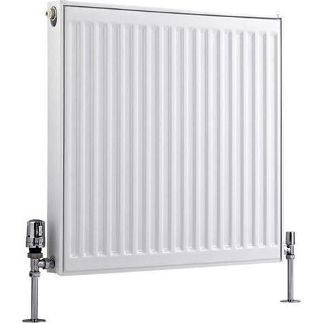 Milano Compact White Type 22 Central Heating Double Panel Horizontal Convector Radiator - 600mm x 500mm