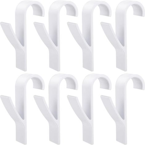 8 pièces Crochet Radiateur, Crochet radiateur sèche serviette, Crochet pour Radiateurs plastique Blanc, Patères Radiateur de Salle de Bain (1/5)