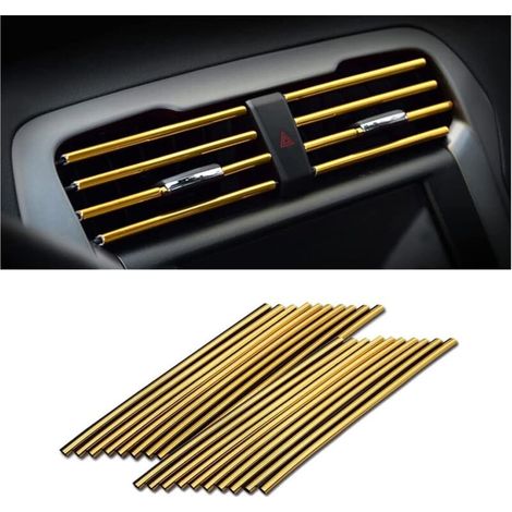 20 PCS Decorative Strip for Car Air Conditioner, Car Interior Accessories, Multicolor Decorative strip for most air vents (Ort) (1/5)