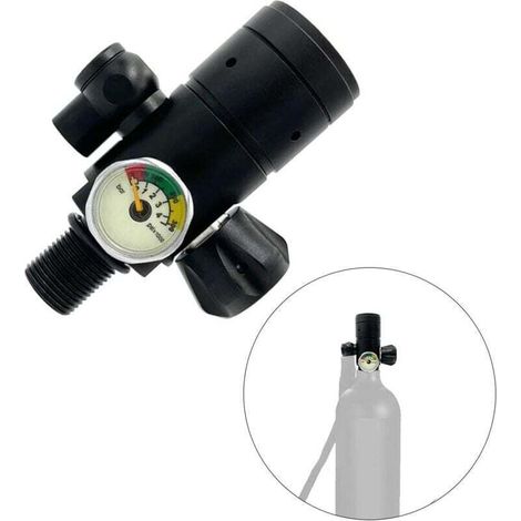 Immersion Regulator Submersible Valve Professional Replacement Multifunction M18x1.5 0-300Bar Air Tank Regulator Valve MUMU (1/4)
