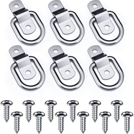 Anneau De Montage pour Anneau De Fixation 6 Pcs et 12 vis, Convient pour La Fixation De La Cargaison dans Les Bateaux, Les Remorques Et Les Bateaux De Voitures (1/5)