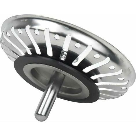 Bouchon Évier - Filtre Panier Acier Inoxydable - Diamètre 84 mm - Pour Bonde Évier Cuisine - 1 Pièce (1/4)