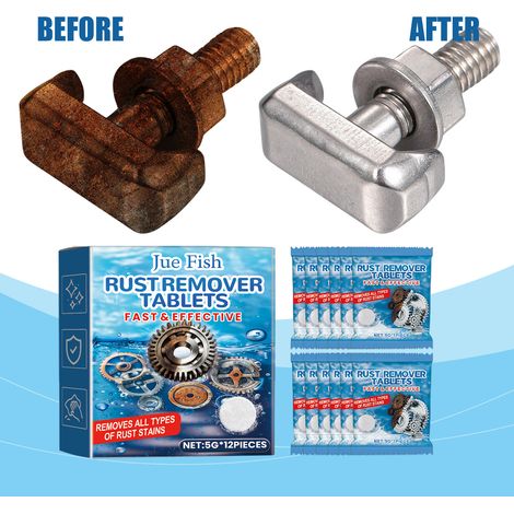 Multi-functional rust removal and cleaning pads for metal restoration, car wheel hubs, and bolts - 5g12 pieces (1/5)
