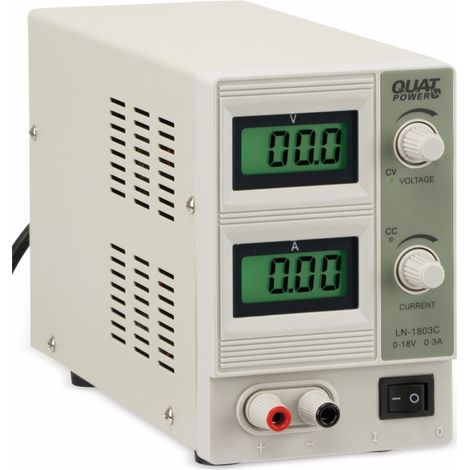 QUATPOWER Alim. réglable LN-1803C, 0-18 V/0-3 A, transfo de sécurité (1/5)