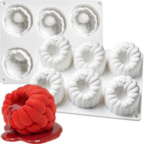 Stampo in silicone a forma di lampone con 6 cavità, stampo 3D in silicone per mousse, cioccolato, gelatine e dessert. Stampo da forno in silicone alimentare con facile sformamento.