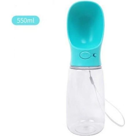 Distributeur d'eau Portable - - Bouteille d'eau pour Chien - 550ml - Bleu - Anti-fuite (1/4)