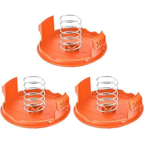 Tampa do carretel com molas 3 peças para cortador Black Decker, modelos Gh400, Gh500, Gh600 (1/5)