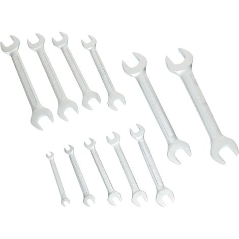 Jeu De Clés Plates Doubles Workpro Acier Chrome Vanadium, 11 Pièces - Workpro