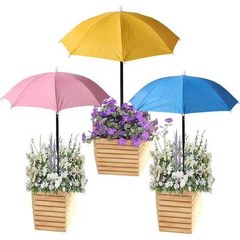 3pcs Parapluies D'ombrage pour Plantes Extérieures, Parasols Jardin Pots et Plates Bandes Protection Solaire pour Fleurs Fruits Légumes de Patio (1/5)