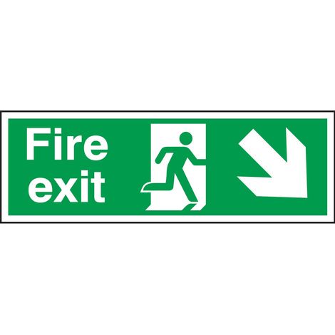 Panneau issue de secours RS PRO "Fire Exit", Plastique ( Prix pour 1 )