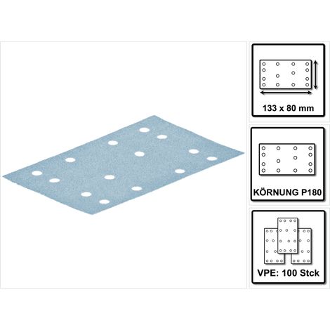 Festool Schleifstreifen STF 80x133 P180 GR/100 Granat - 100 Stück
