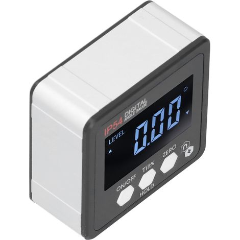 Inclinomètre numérique avec rapporteur électronique magnétique étanche IP54, niveau à bulle 4 x 90° (1/5)