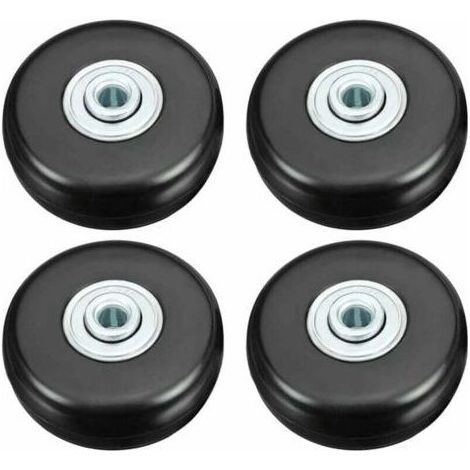 Roulette Valise, Bagage Valise Réparation Roulette Charge Lourd 50mm Muette Caoutchouc Universelle Pivotante Roue Rechange Transport Remplace Roulette 4PCS pour Valise/Bagage/Sac à Dos/Voyage (1/5)