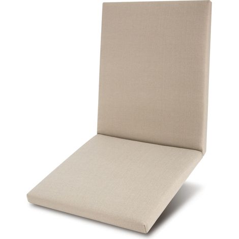 Premium Coussin pour chaise basse 100% imperméable 100x50cm, Beige