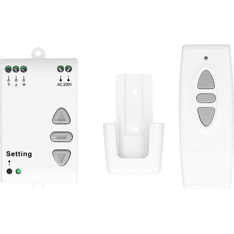 Télécommande sans fil pour écrans de projecteur, contrôle de moteur sans fil 220 V, utilisé pour rideau de moteur AC ou écrans électriques, avec télécommande sans fil (1/5)