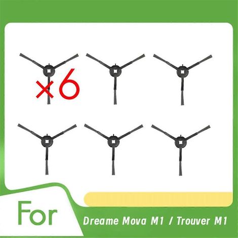 Lot de 6 brosses latérales de rechange pour aspirateur Dreame Mova M1 / Trouver M1 (1/5)