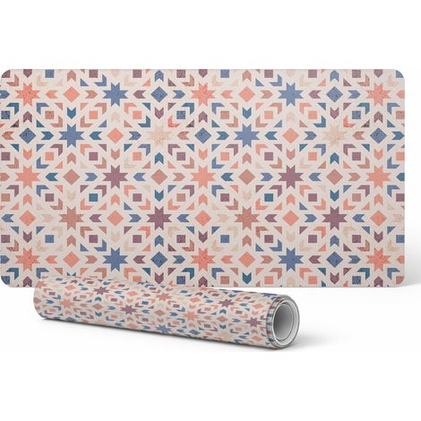 Tapete de juego resistente con estampado geom茅trico retro de 90x45 cm. (1/5)
