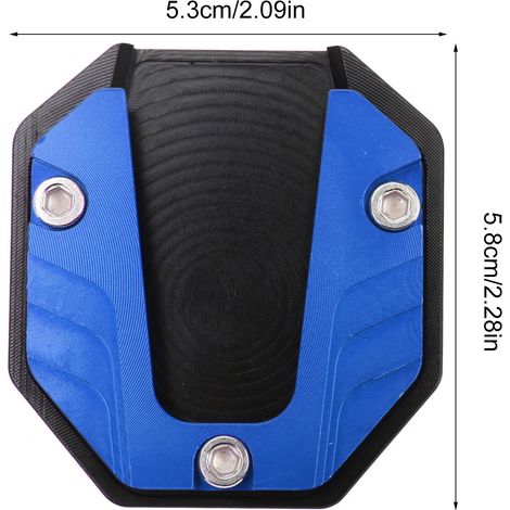 Plaque de béquille latérale de moto, accessoire de Support de béquille haute résistance bleu