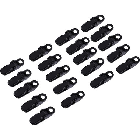 Pinces à Clips pour sangles de bâche, couverture de piscine de Camping de voiture, tentes pas faciles à desserrer pour auvent de tente extérieure 3.3X1.3 1cm, caravane (1/5)