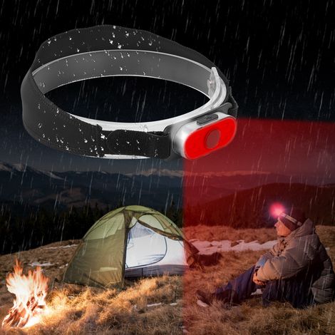 Mini-LED-Stirnlampe, wasserdicht, per USB aufladbar, mit 6 COB-LEDs und Rotlicht, elastischem Kopfband, ideal für Camping, Wandern, Angeln und Jagen. Lieferumfang: 1 Lampe, 1 Kabel, 1 Kopfband, 1 Trag (1/5)