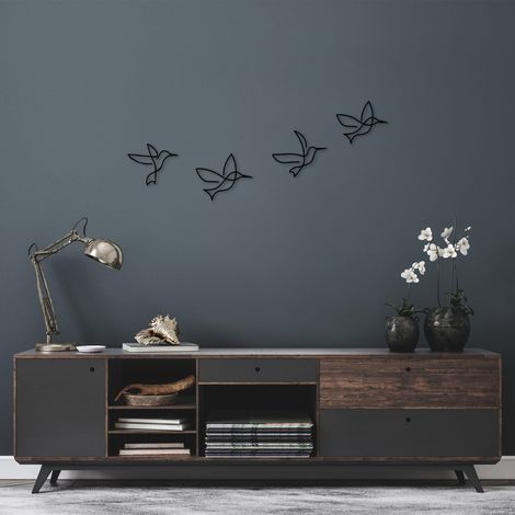 Décoration murale en métal Oiseaux Origami (1/5)