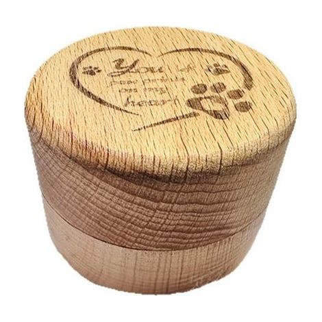 Boîte de rangement en bois naturel pour cendres d'animaux de compagnie, urne commémorative pour chiens et chats (1/5)
