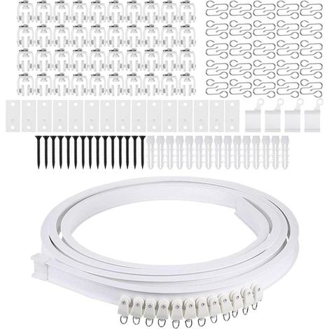 Rail court , de plafond pour rideaux , coulissants séparations pièces , accessoires rails séparation (1/5)