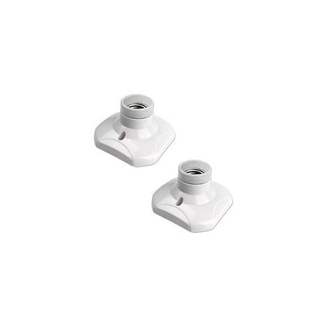 Ersandy – Douille de plafonnier E27 à vis – Support pour ampoule LED – Tension 230V – Matériau céramique et plastique ignifuge – Lot de 2 (1/5)