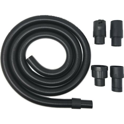 – Tuyau d'aspirateur 3 mètres – 4 adaptateurs compatibles 35/36mm – Pour aspirateurs eau et poussière – Installation facile (1/5)