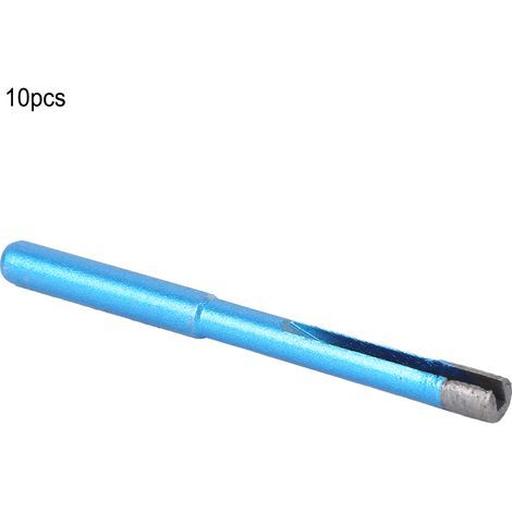 10 Forets Diamantés Bleus 6mm pour Carrelage, Granit, Marbre - Outils de Coupe Haute Précision (1/5)