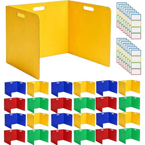 Cloison de séparation pliable pour bureau, 12/24 pièces, brise-vue (1/5)