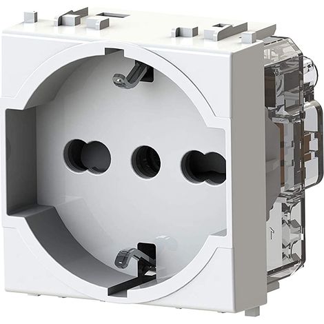 4 box p40 socket 2p+t 16a pour vimar plana blanc 4b.v14.p40 (1/3)