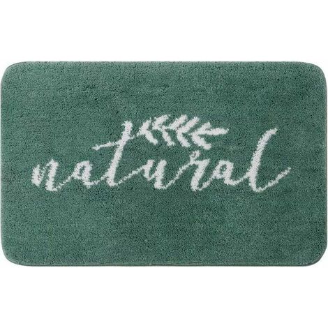 Tapis De Salle De Bain - Absorbant - Antidérapant - Microfibre Et Couche TPE - 45 X 70 Cm - Vert (1/5)