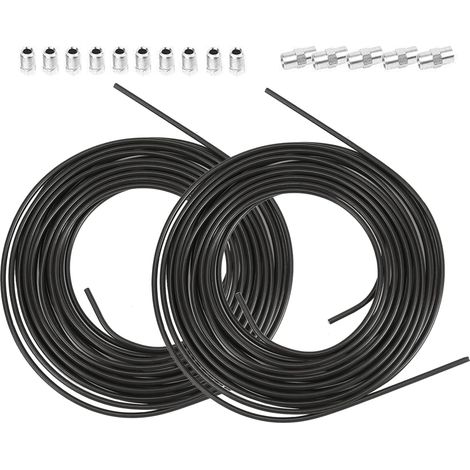 Kit de 2 flexibles de frein de 5 m de diamètre (4,75 mm) en acier + 10 raccords à vis + 5 connecteurs M10 x 1 conformes à la norme DIN 74 234. Tuyau de frein en acier cuivré, assortiment pour évasemen (1/5)