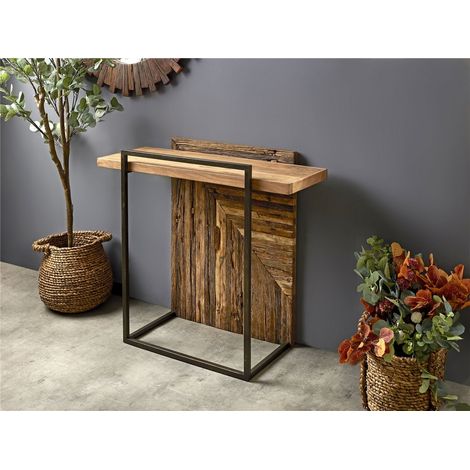 Console Venatici 1Est. Mad.Recycl./Acacia/Métal 90X36X80 Cms. 90X36X80 Cms (1/4)