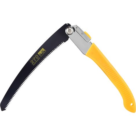 Scie à main pliante 280 mm pour la coupe du bois, la taille et l'élagage des arbres fruitiers - Outils de jardinage (1) (1/5)