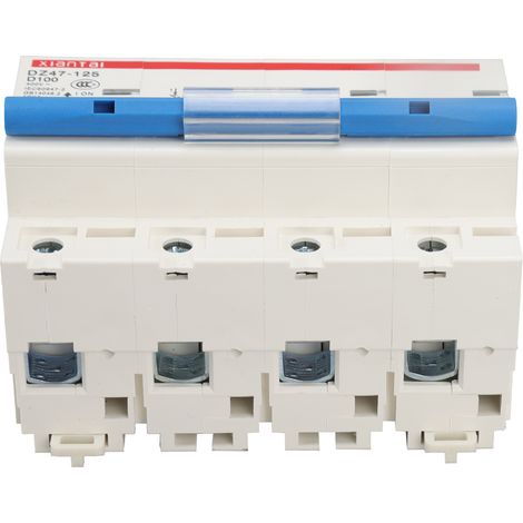 Disjoncteur miniature 4P 100A 400V, ignifugé, sur rail basse tension